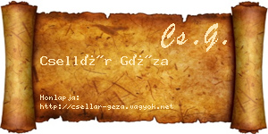 Csellár Géza névjegykártya
