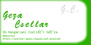 geza csellar business card